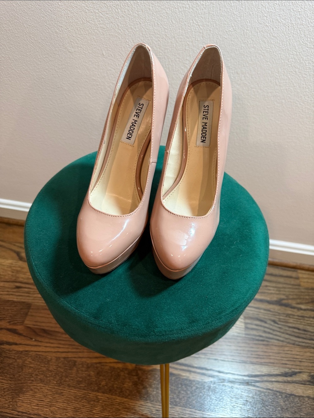 Steve Madden Blush Patent Platform Pumps